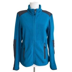 𝅺LL Bean fleece full zip jacket Small Cabincore outdoor ski camping
